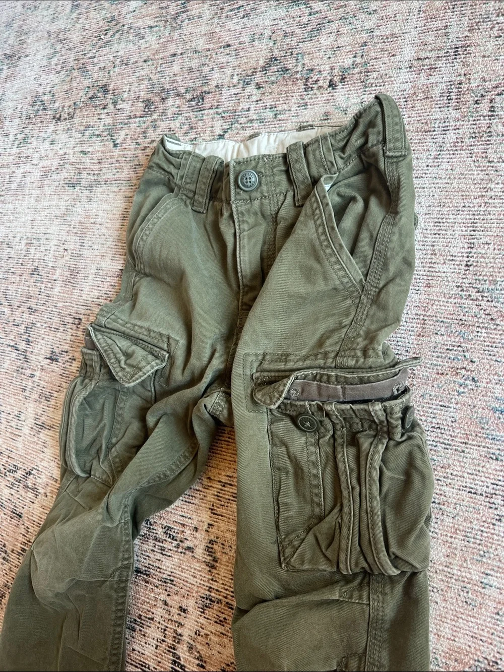 GAP Olive Green Cargo Pants for Boys size 6 slim